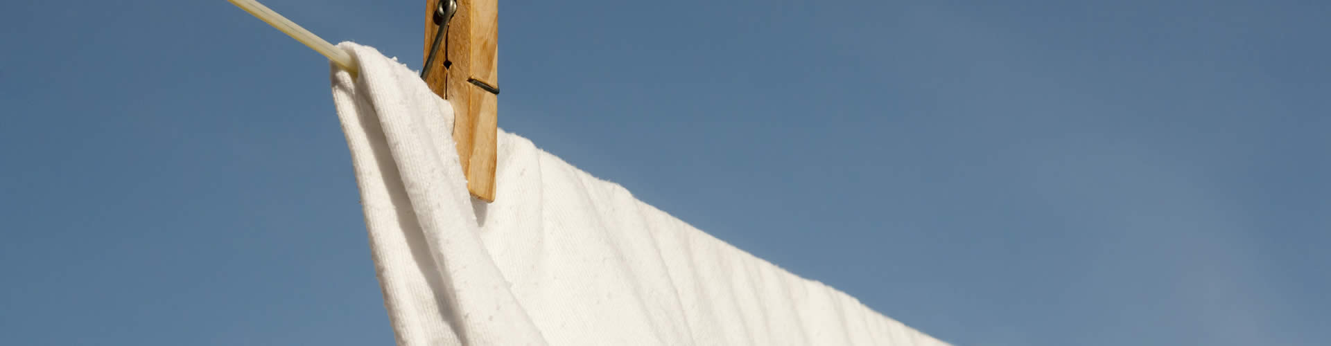 white towel on a washing line